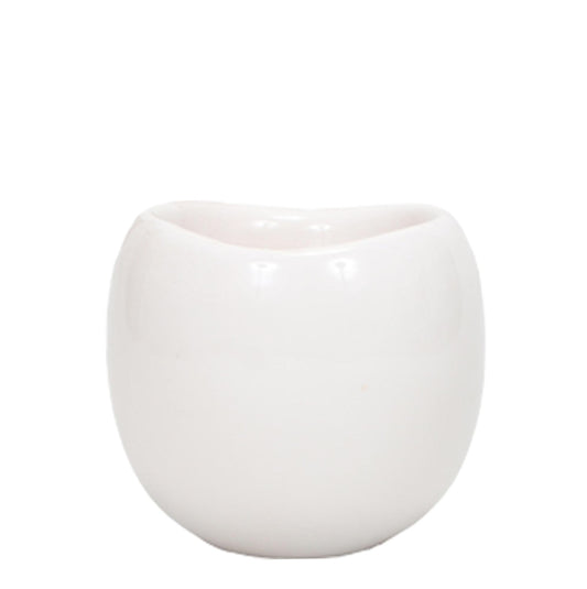 Kolibri Home | Bowl bloempot - Witte keramieken sierpot - potmaat Ø9cm
